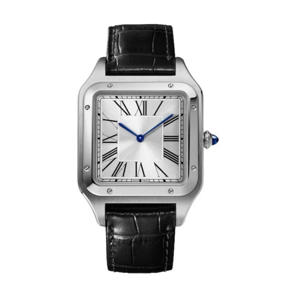 Classic Square 40 – White Dial | Steel Case & Leather Strap