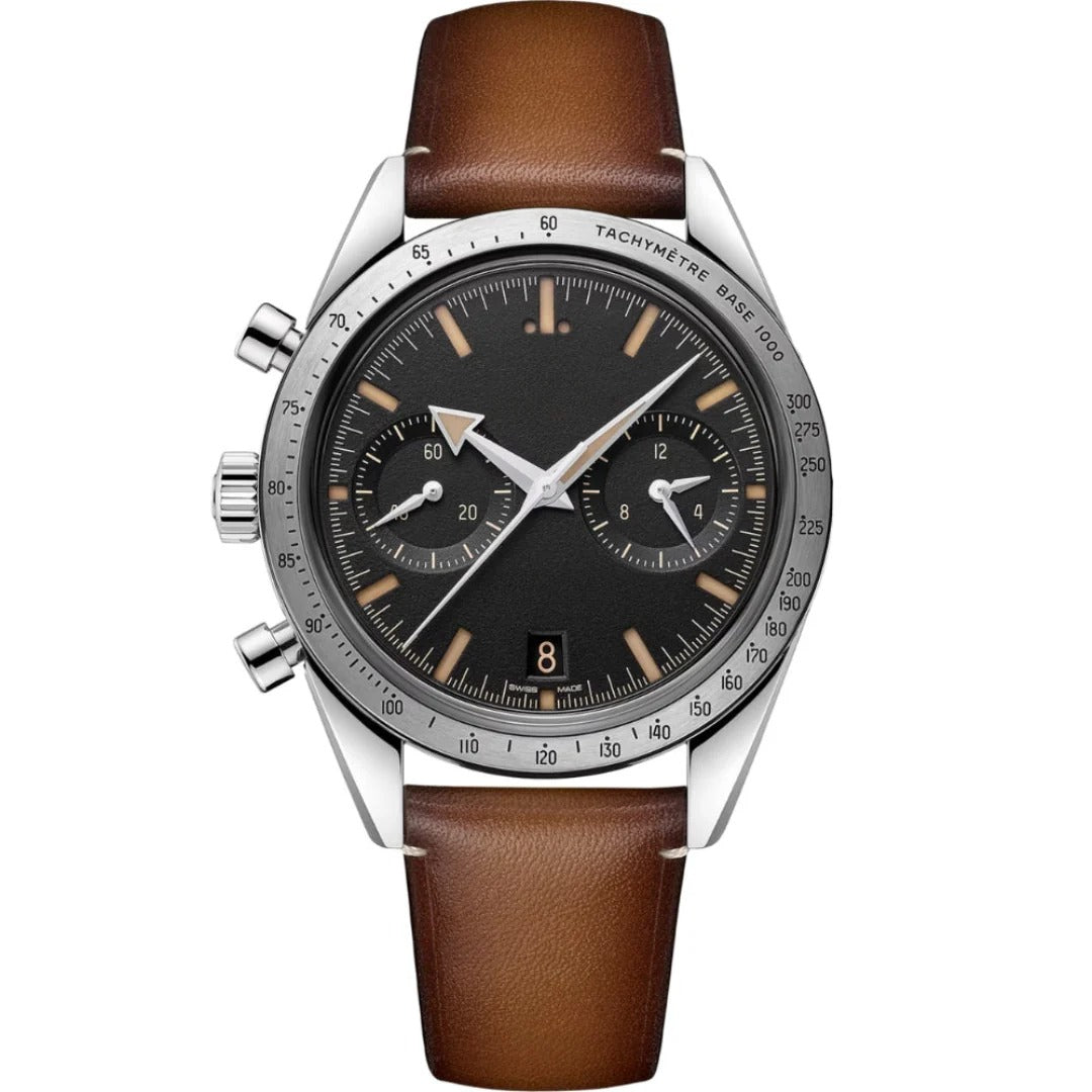 Heritage Chronograph 41 – Black Dial | Steel Bracelet & Tachymeter Bezel