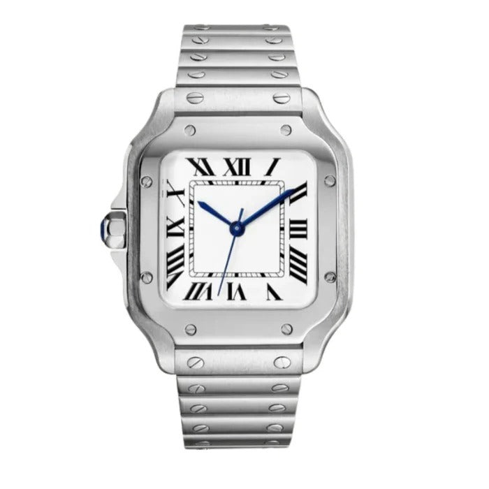 Classic Square 40 – Silver Dial | Steel Case & Integrated Bracelet