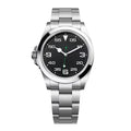 Pilot 40 – Black Dial | Steel Bracelet & Smooth Bezel