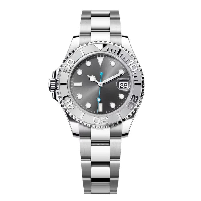 Sport 37 – Rhodium Dial | Steel Bracelet & Matte Rotating Bezel