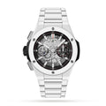Fusion Chronograph 42 – Black Skeleton Dial | White Case & Black Rubber Strap