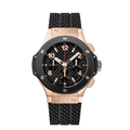 Chronograph 44 – Black Carbon Dial | Rose Gold Case & Rubber Strap