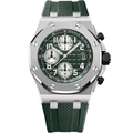 Chronograph 43 – Green Dial | Steel Case & Rubber Strap